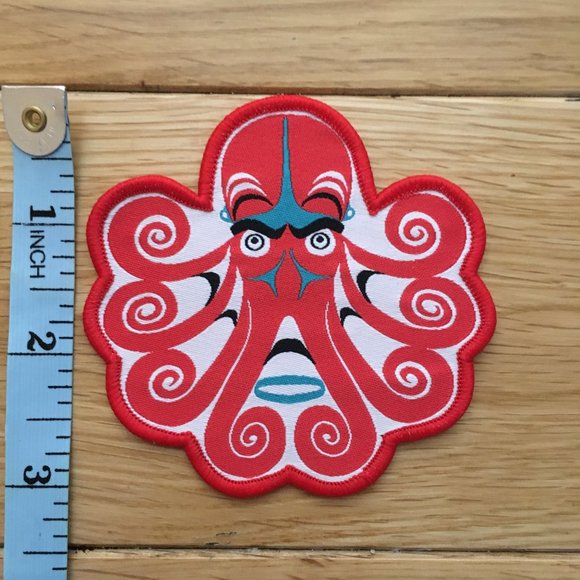 Native Northwest Haida Octopus Iron-on Patch - Picture 5 of 5